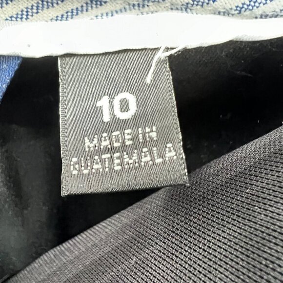 C B Casuals Womens Chino Shorts 10‎ Black High Rise Pockets Flat Front Stretch - Picture 6 of 12